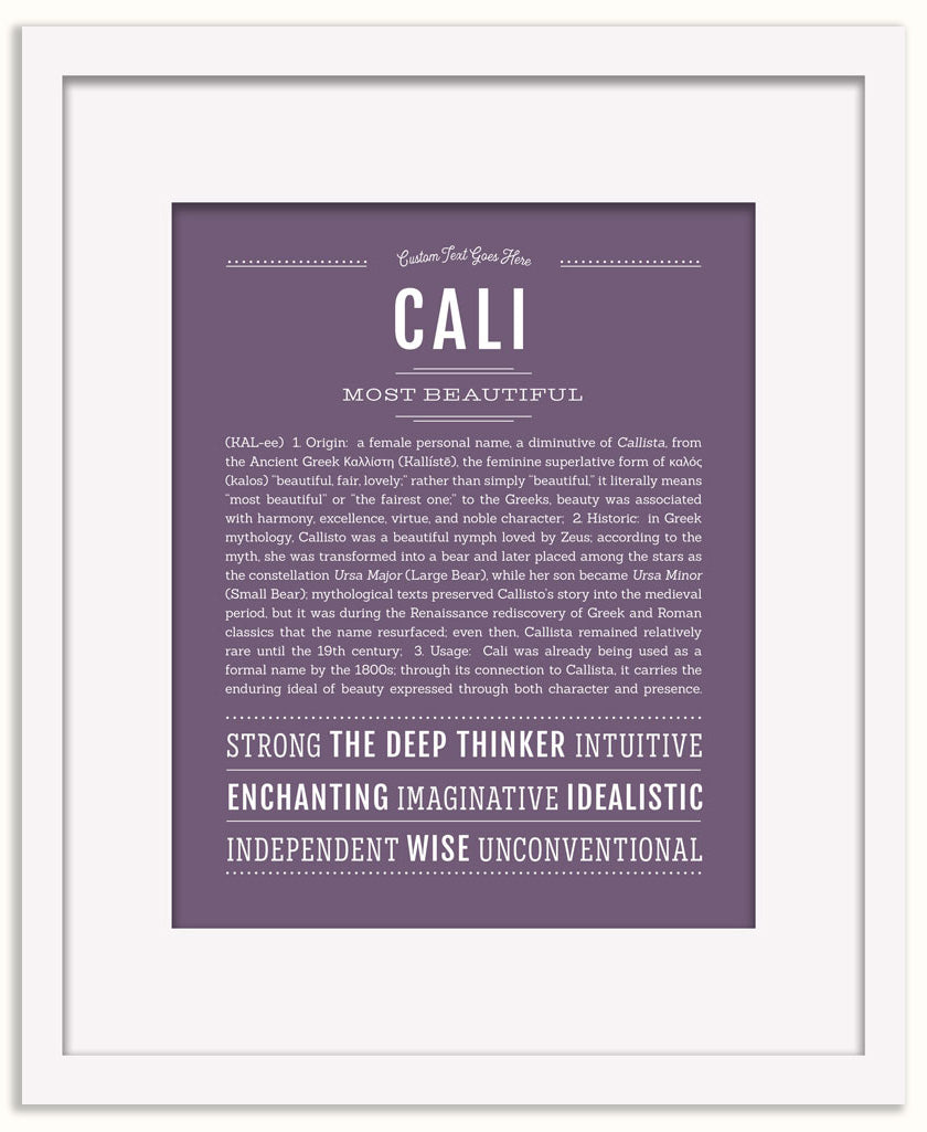 Cali | Name Art Print