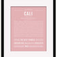 Cali | Name Art Print