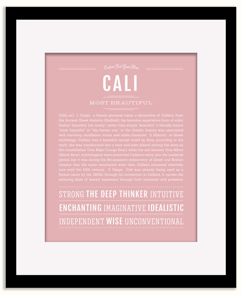 Cali | Name Art Print