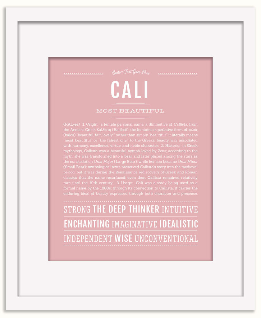 Cali | Name Art Print