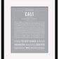 Cali | Name Art Print