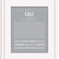 Cali | Name Art Print