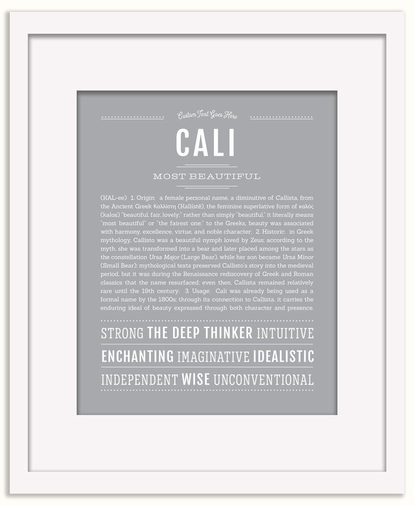 Cali | Name Art Print