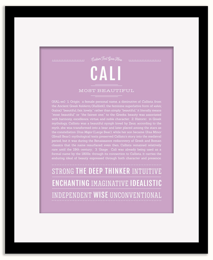 Cali | Name Art Print