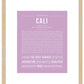 Cali | Name Art Print