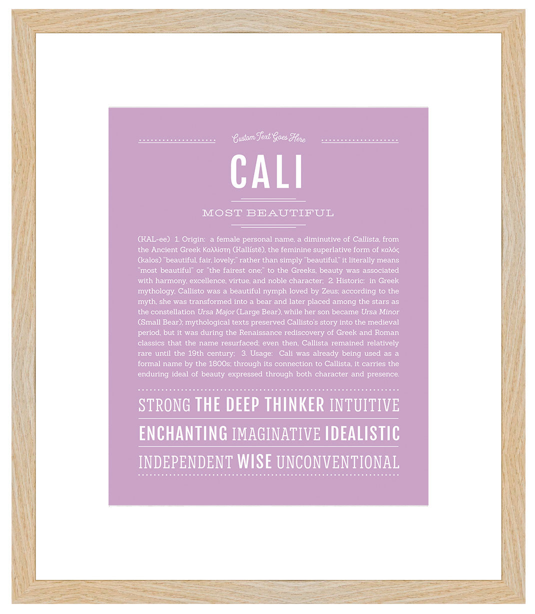 Cali | Name Art Print