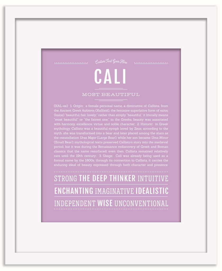 Cali | Name Art Print