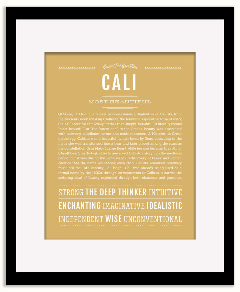 Cali | Name Art Print