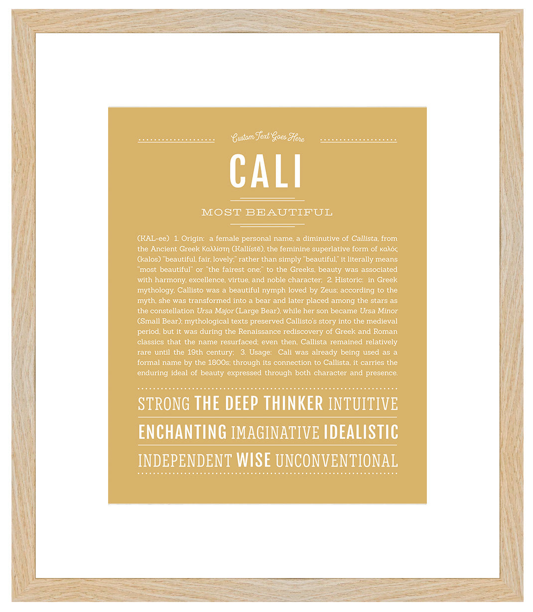 Cali | Name Art Print