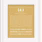 Cali | Name Art Print