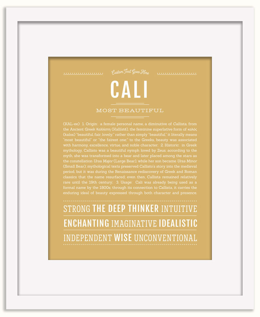 Cali | Name Art Print