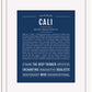 Cali | Name Art Print