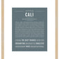 Cali | Name Art Print