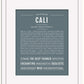 Cali | Name Art Print