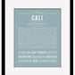 Cali | Name Art Print