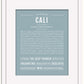 Cali | Name Art Print