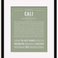 Cali | Name Art Print
