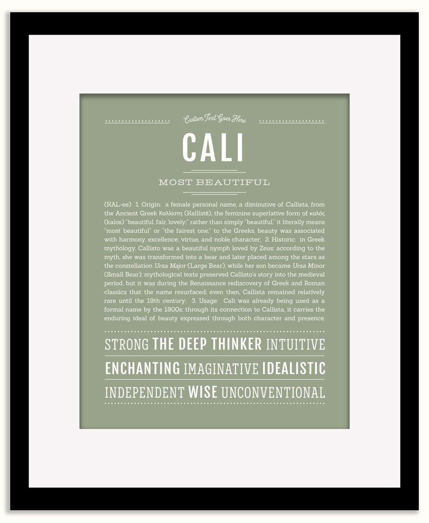Cali | Name Art Print