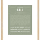 Cali | Name Art Print
