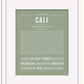 Cali | Name Art Print