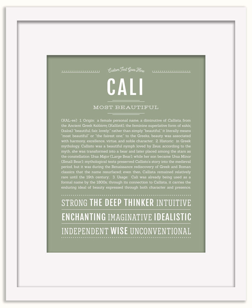 Cali | Name Art Print