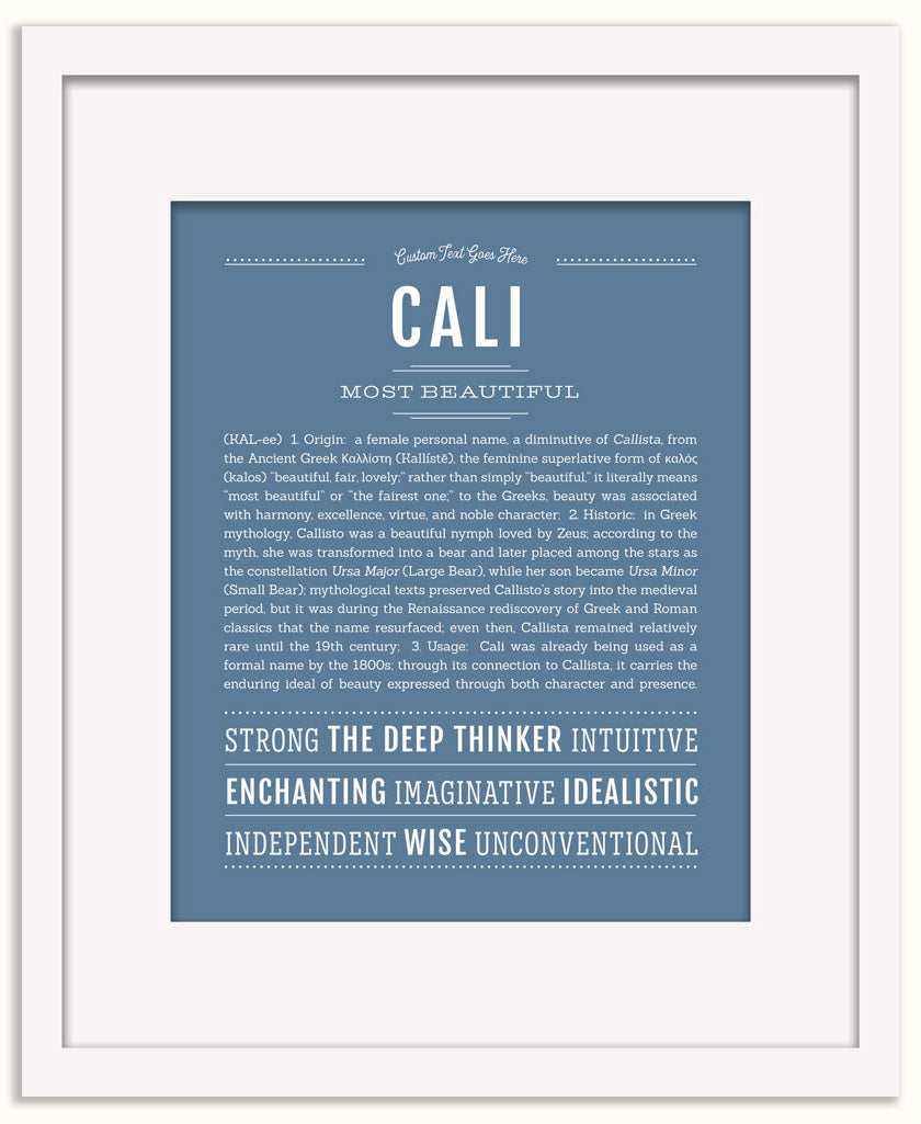 Cali | Name Art Print