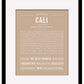 Cali | Name Art Print