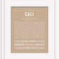 Cali | Name Art Print