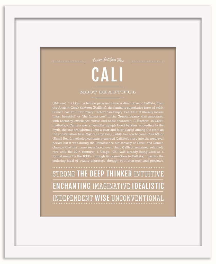 Cali | Name Art Print