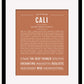 Cali | Name Art Print
