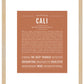 Cali | Name Art Print