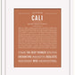 Cali | Name Art Print