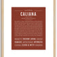 Caliana | Name Art Print