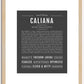 Caliana | Name Art Print