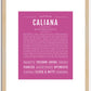 Caliana | Name Art Print