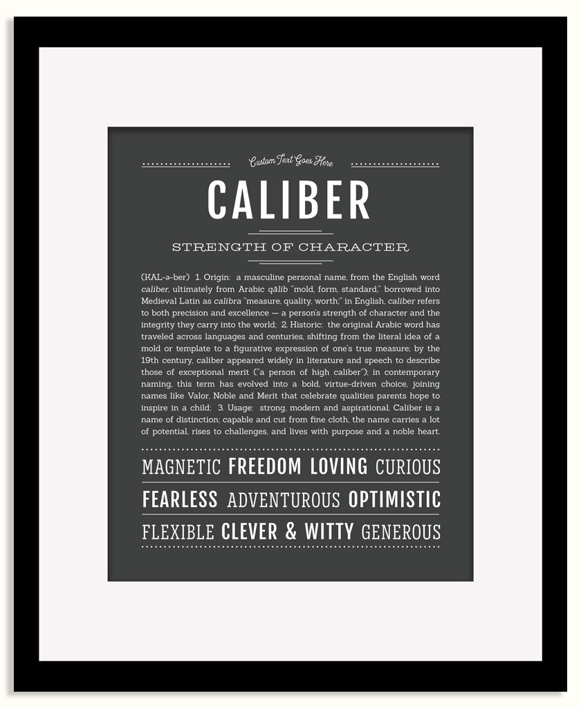 Frame Options | Charcoal Gray | Black Frame, Matted