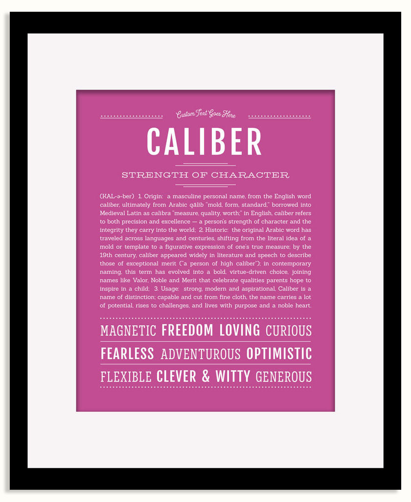 Frame Options | Dark Pink | Black Frame, Matted