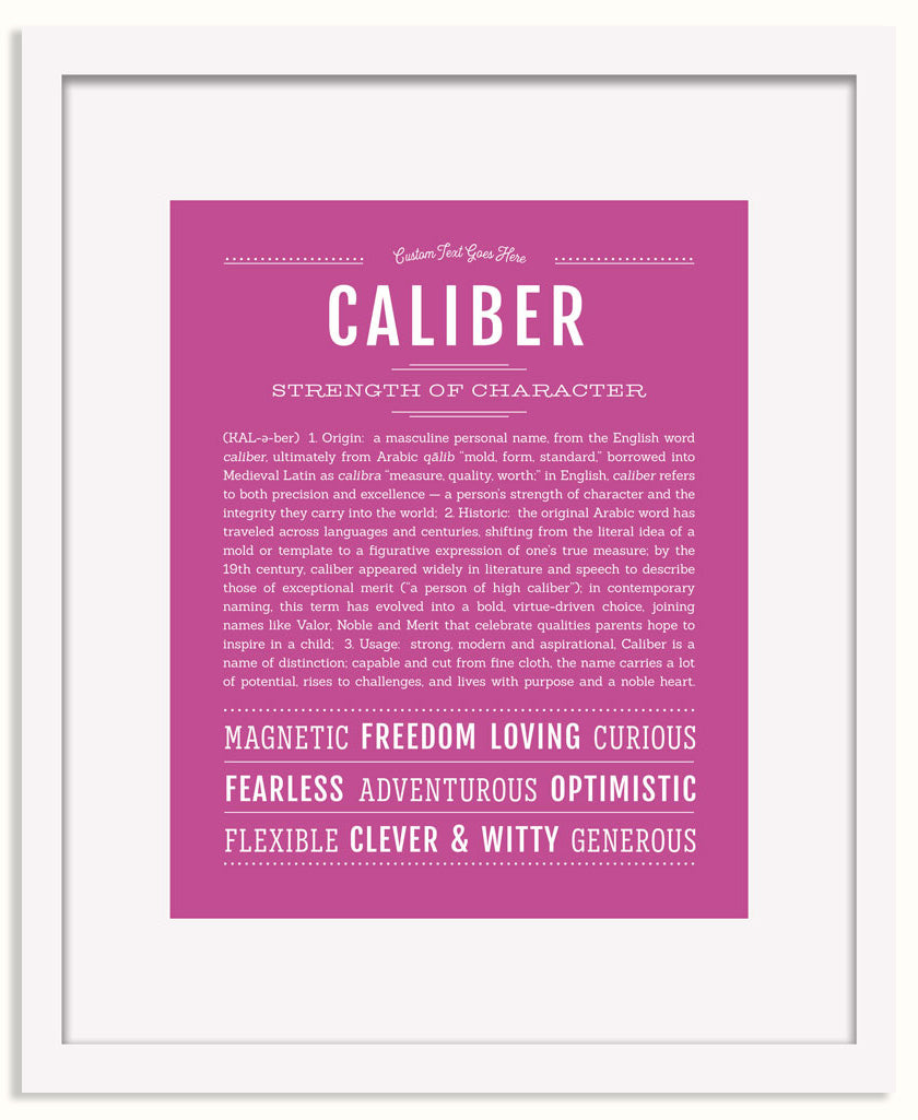 Frame Options | Dark Pink | White Frame, Matted