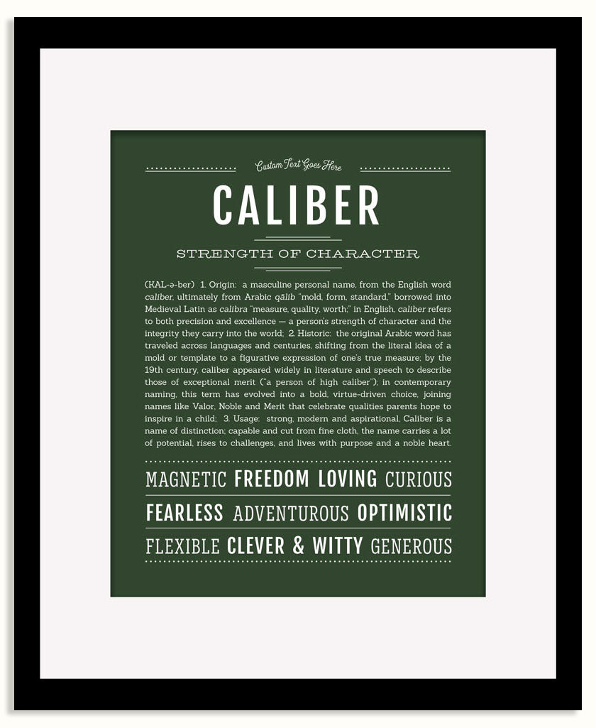 Frame Options | Deep Forest | Black Frame, Matted