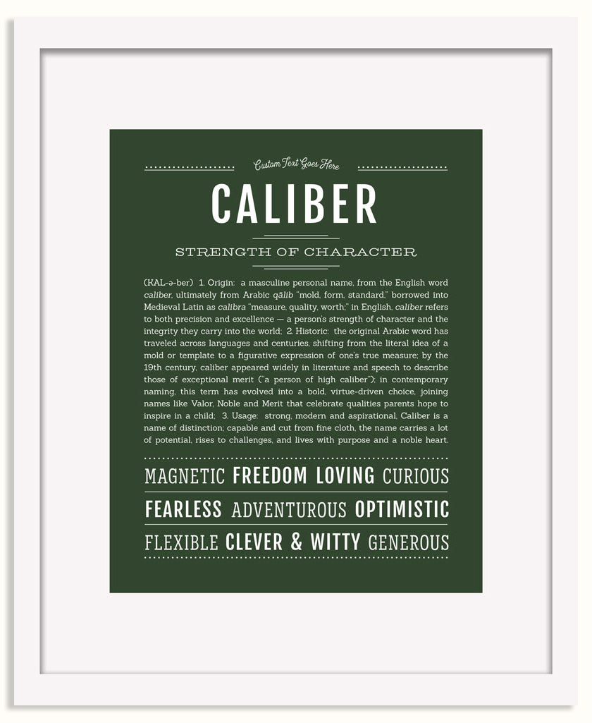 Frame Options | Deep Forest | White Frame, Matted