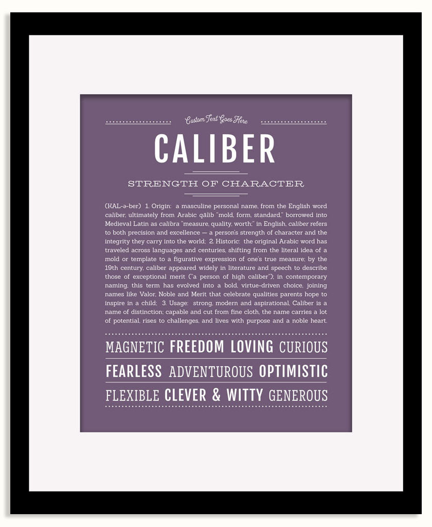 Frame Options | Deep Purple | Black Frame, Matted