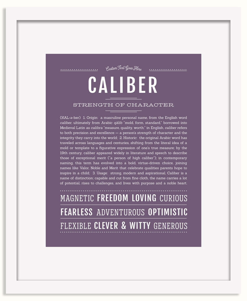 Frame Options | Deep Purple | White Frame, Matted