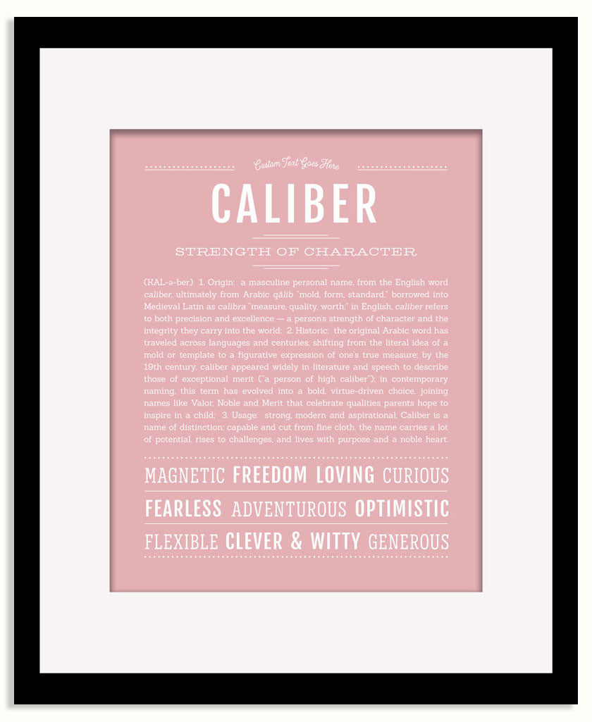 Frame Options | Dusty Rose | Black Frame, Matted