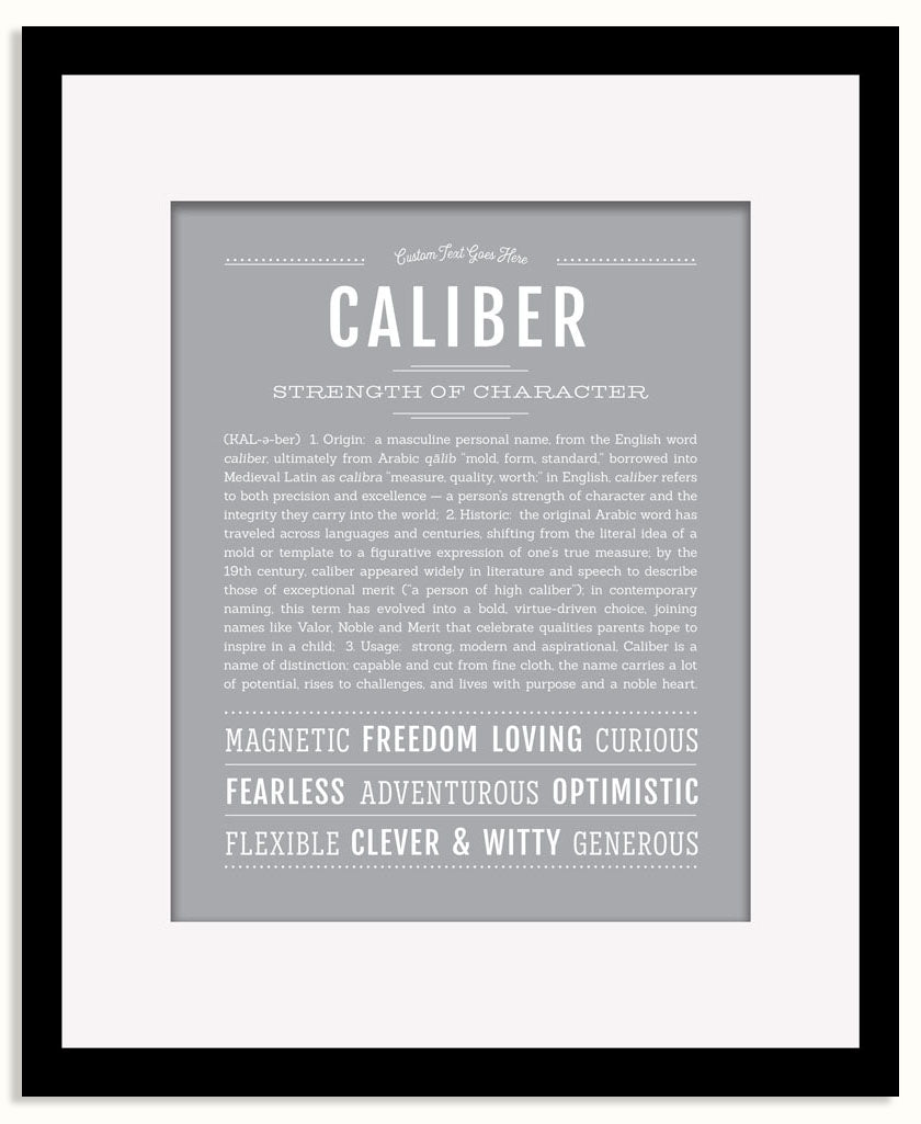 Frame Options | Light Gray | Black Frame, Matted