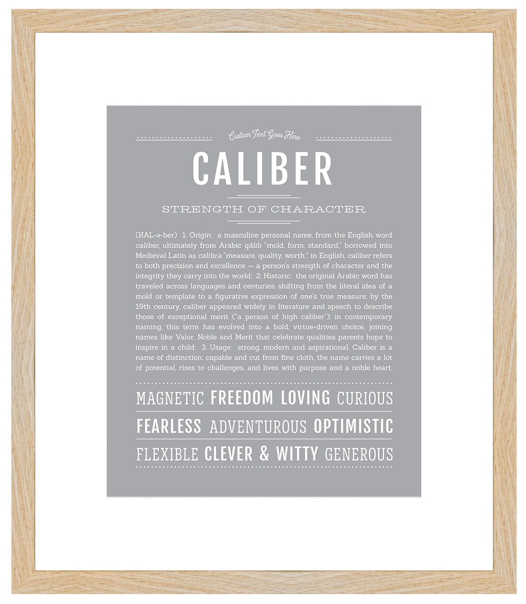 Frame Options | Light Gray | Maple Frame, Matted