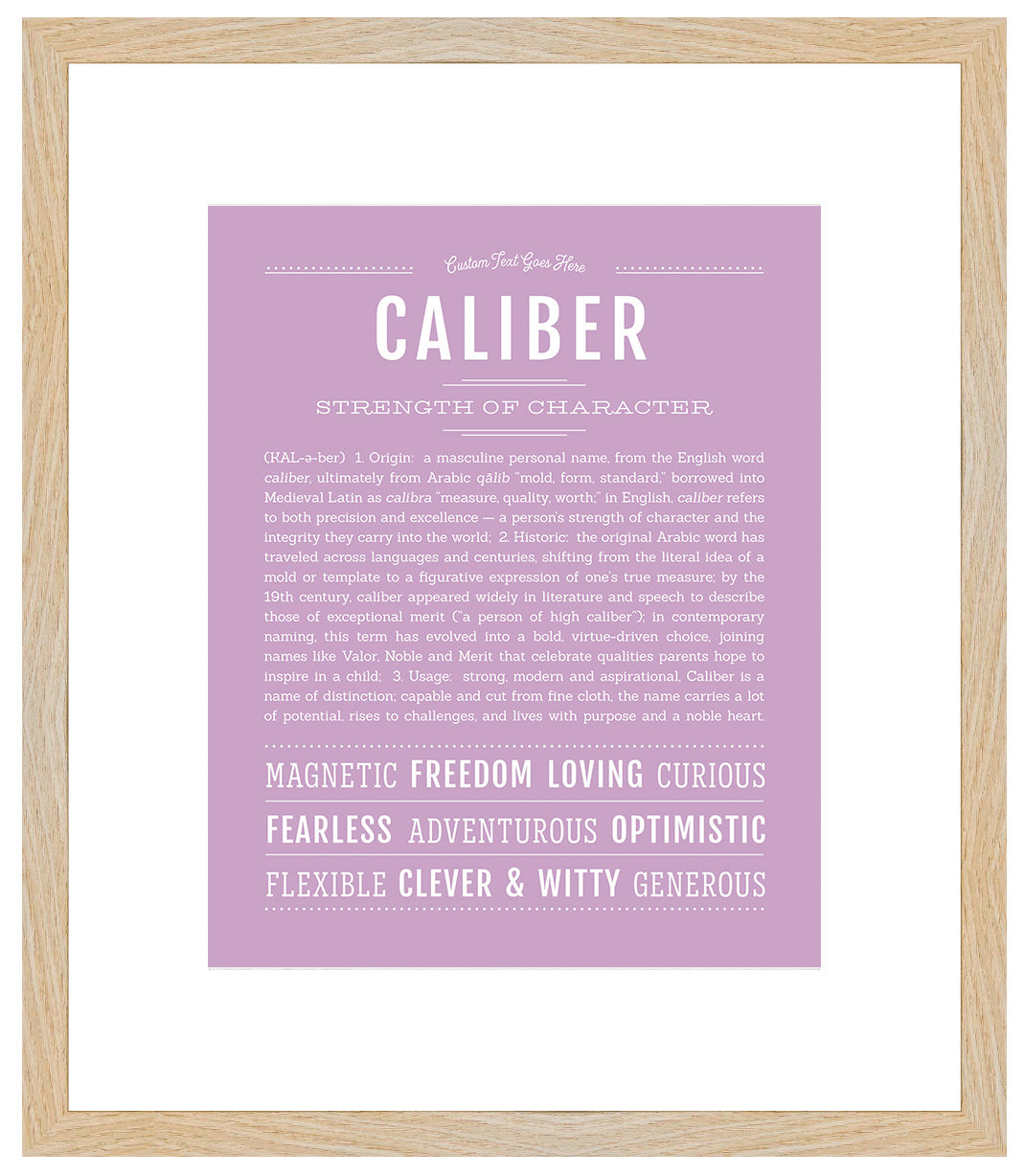 Frame Options | Lilac | Maple Frame, Matted