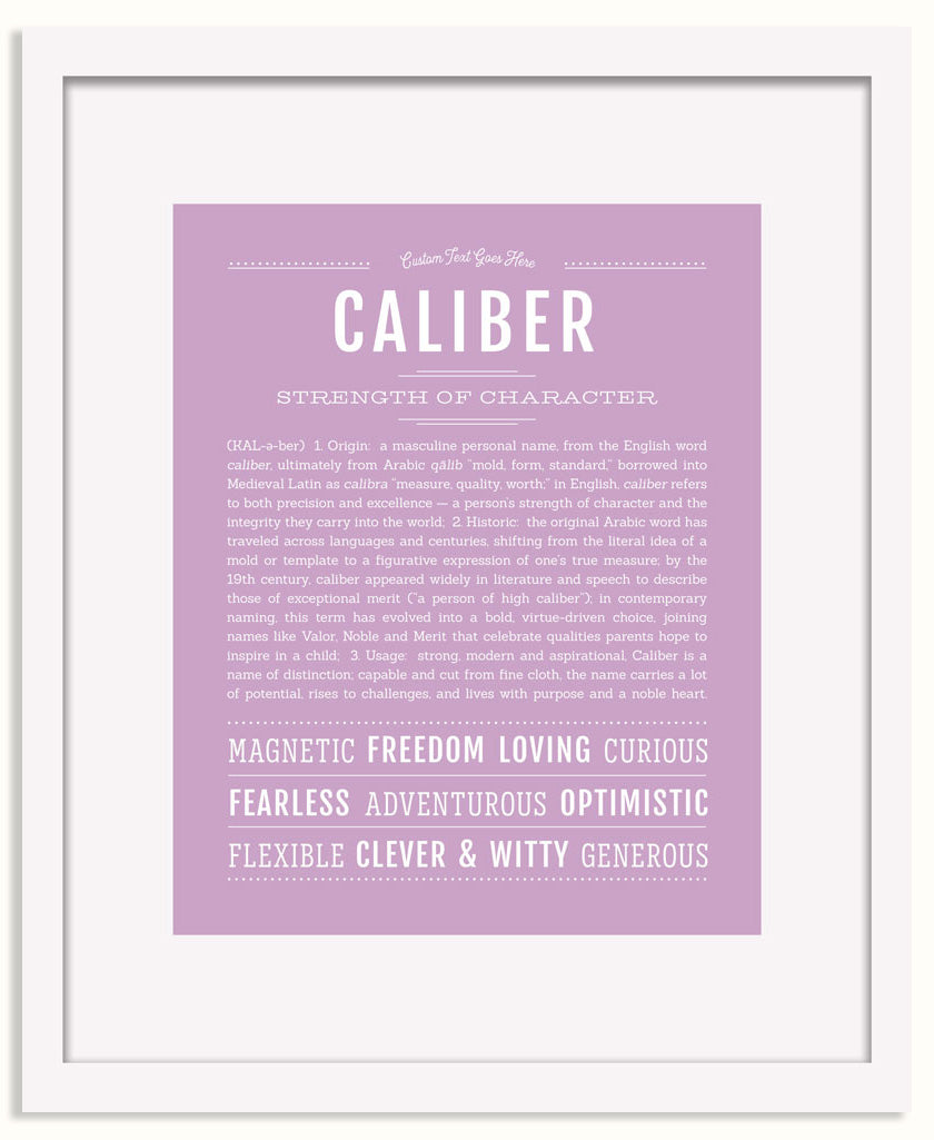 Frame Options | Lilac | White Frame, Matted