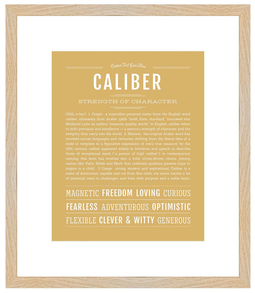 Frame Options | Matte Gold | Maple Frame, Matted