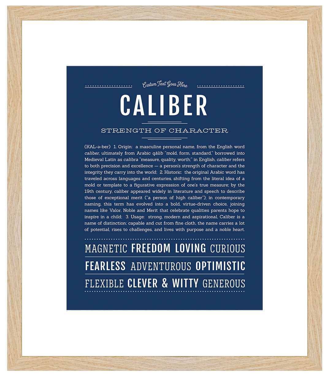 Frame Options | Midnight Blue | Maple Frame, Matted