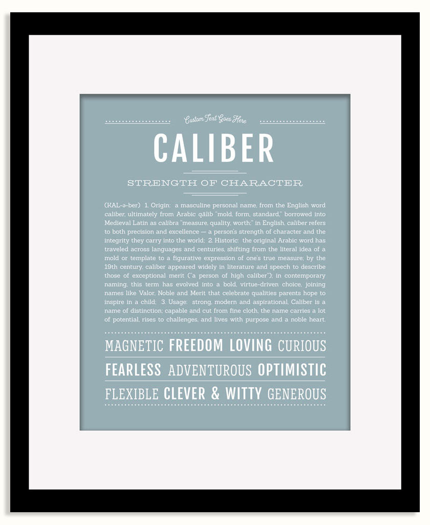 Frame Options | Powder Blue | Black Frame, Matted